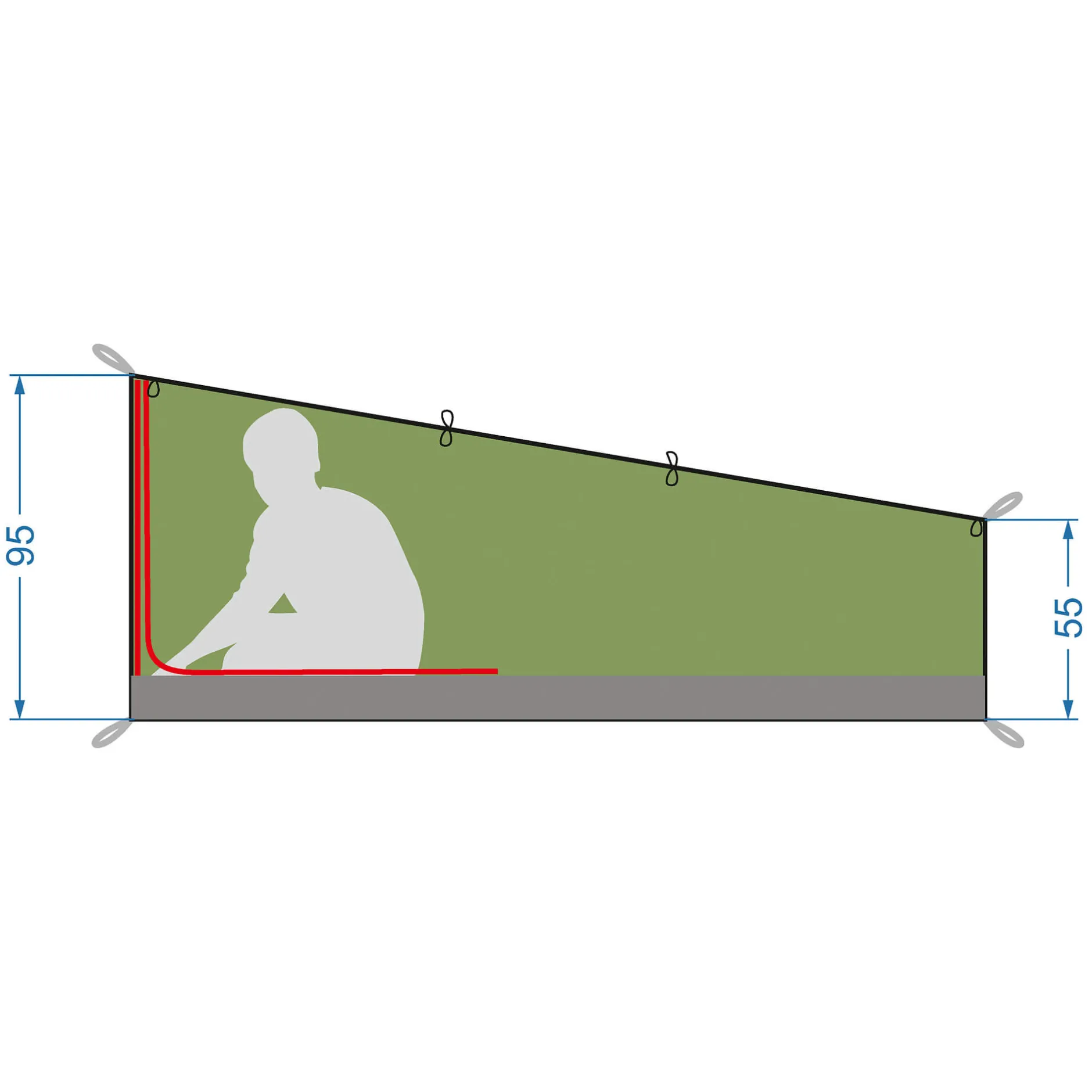 Online Tatonka Moskitozelt - Single Mesh Tent - olive