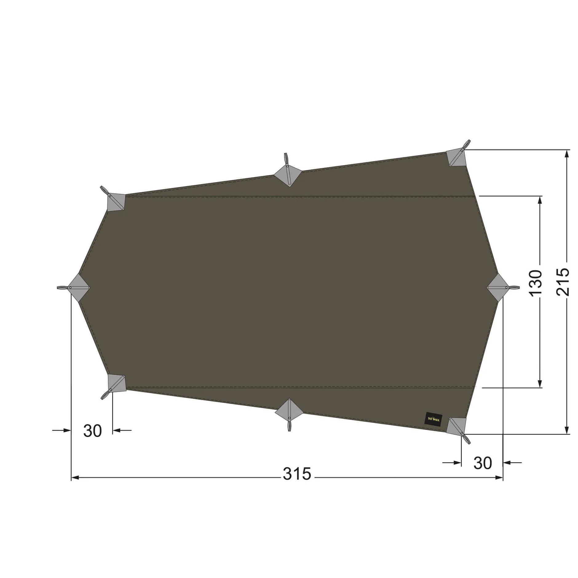 Clearance Tatonka Tarp - Tarp Wing 2 LT - stone-grey-olive