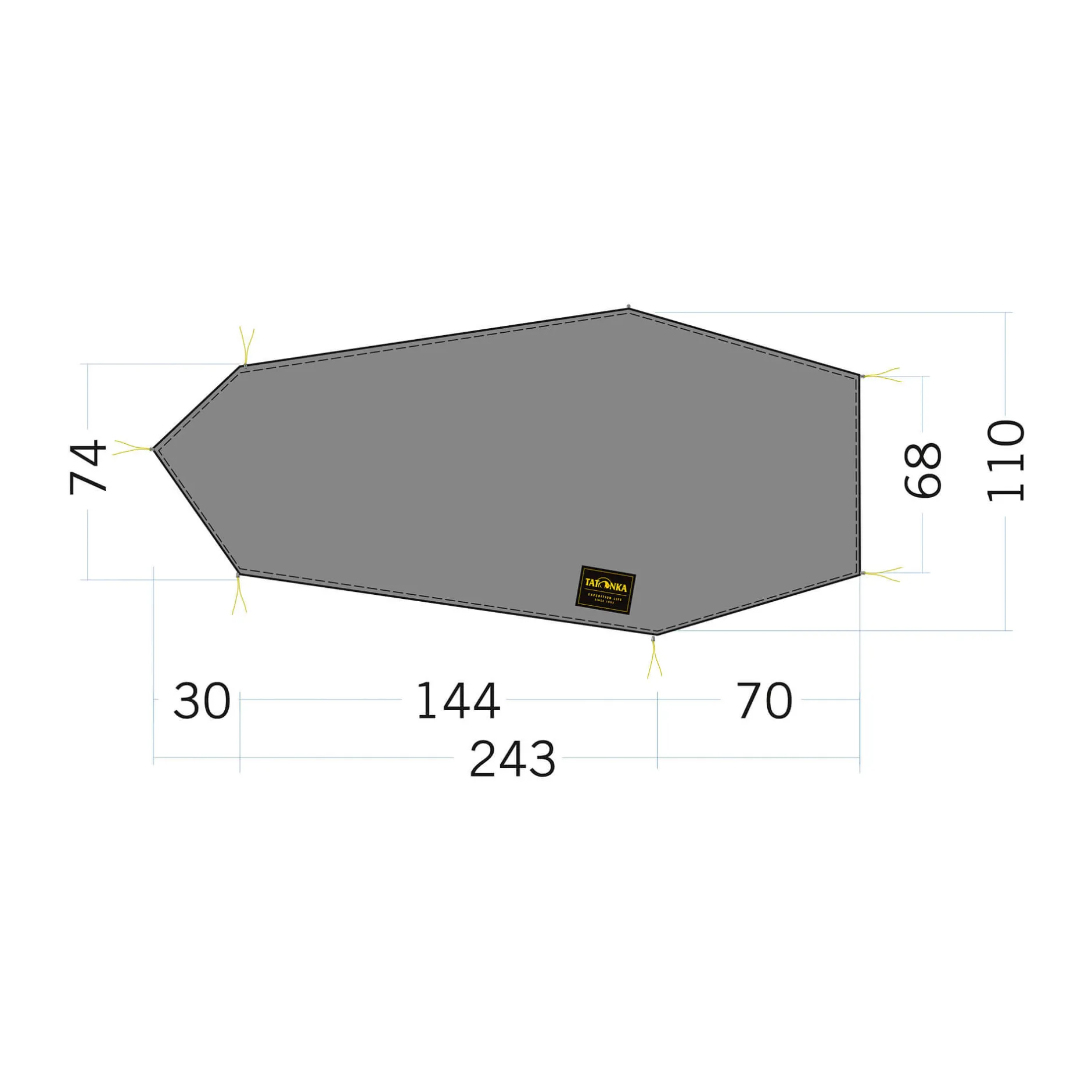 Sale Tatonka Zeltunterlage - Floor Sheet LT Kyrkja - black